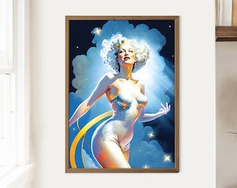 Spirit Of Light Poster: Surreal Psychedelic Collage Art