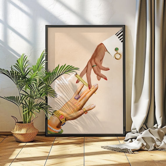 Deep Talks — Surreal Collage Art Print, Etsy listing image