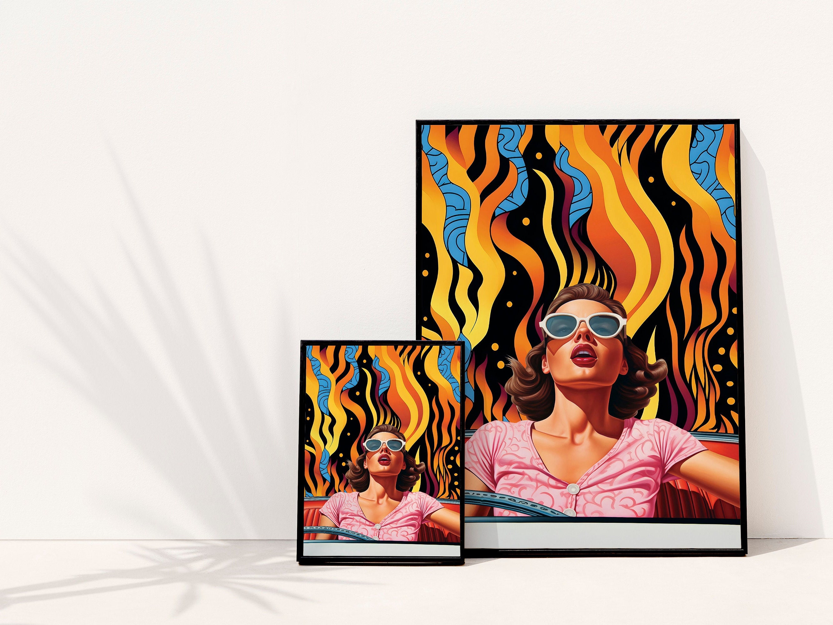 Enchanting Sensations Trippy Wall Art Vintage Collage Art Etsy