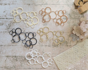5pcs Geometric Die Cut, for creative junk journal, scrapbooking, card making, paper craft.