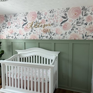 WALLPAPER Olivia Rose UNPASTED Traditional, Farmhouse Decor, Floral Wallpaper, Wallpaper Mural, Nursery Wallpaper, Nursery Wall Decor 114-52