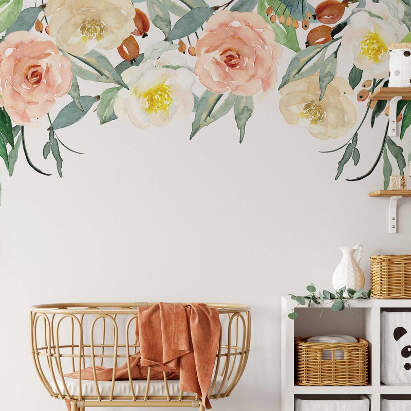 Floral Wall Decals - Etsy