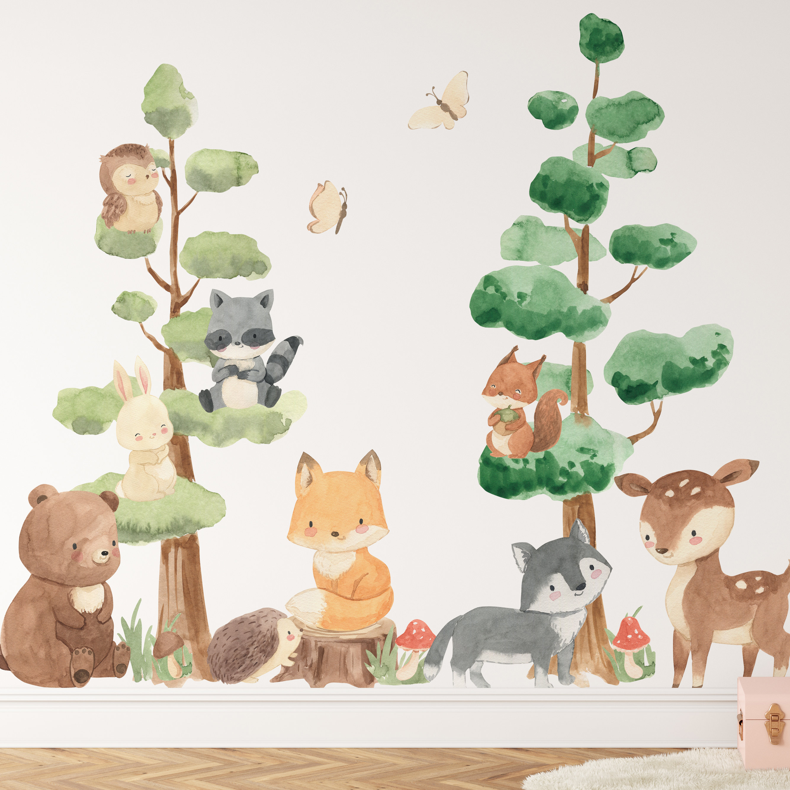 Sample Decals SAMPLES WOODLAND Collection Wall Decals Vinyl Fabric Decals Peel and ...