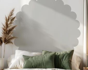 BIG FLOWER Peel & Stick Wall Decal Removable Fabric Floral Nursery Decor Girls Room Wall Decals Reusable Flower Sticker