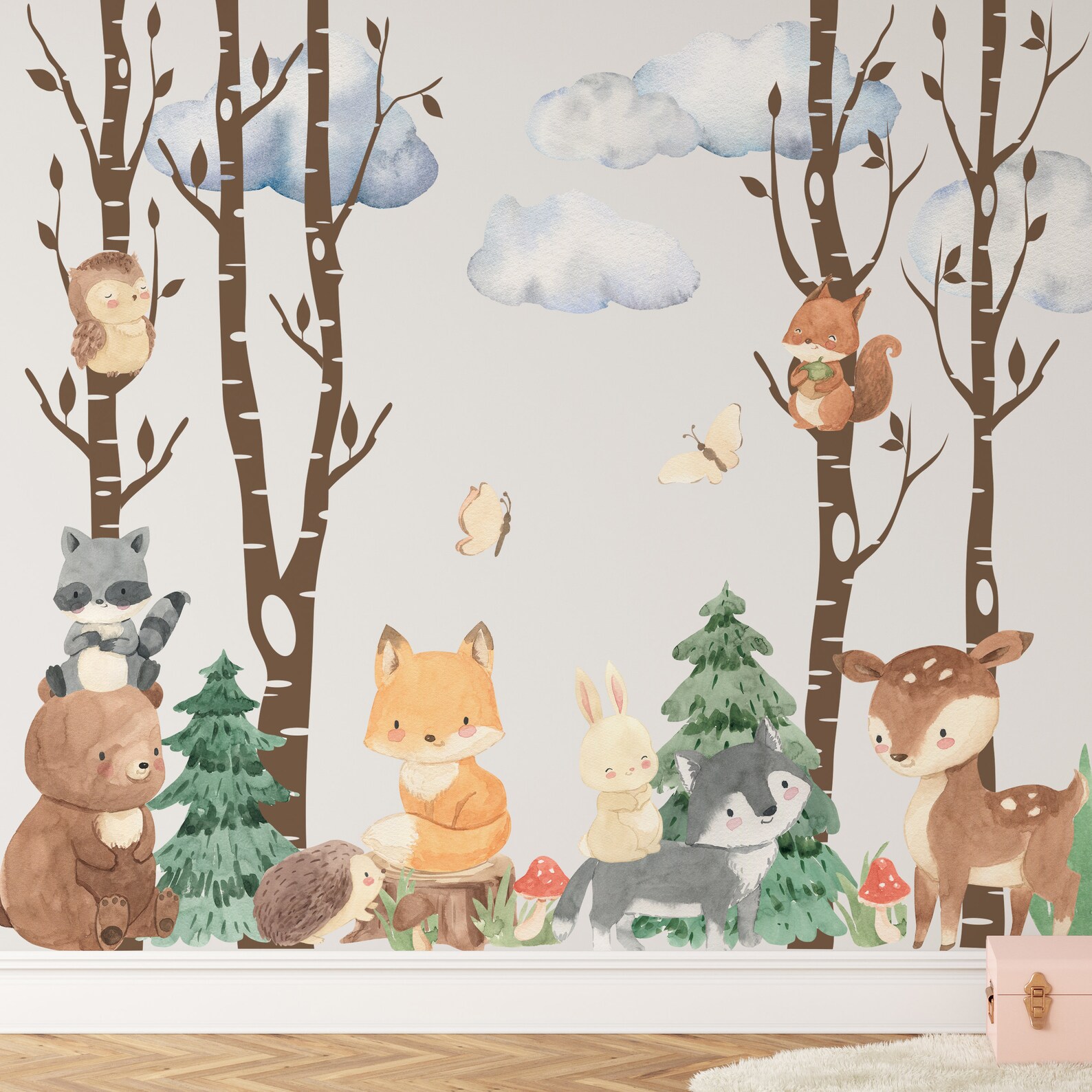 Sample Decals SAMPLES WOODLAND Collection Wall Decals Vinyl Fabric Decals Peel and ...