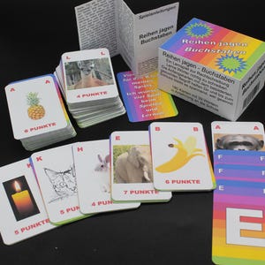 Persiguiendo filas - juego de aprendizaje de letras para ortografía a partir del 1er grado - 180 tarjetas con 39 términos - todas las palabras de la escuela primaria