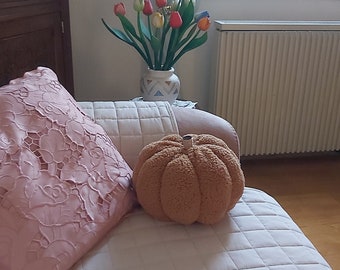 Coussin citrouille, décoration automnale, peluche, Halloween, mignonne et douce