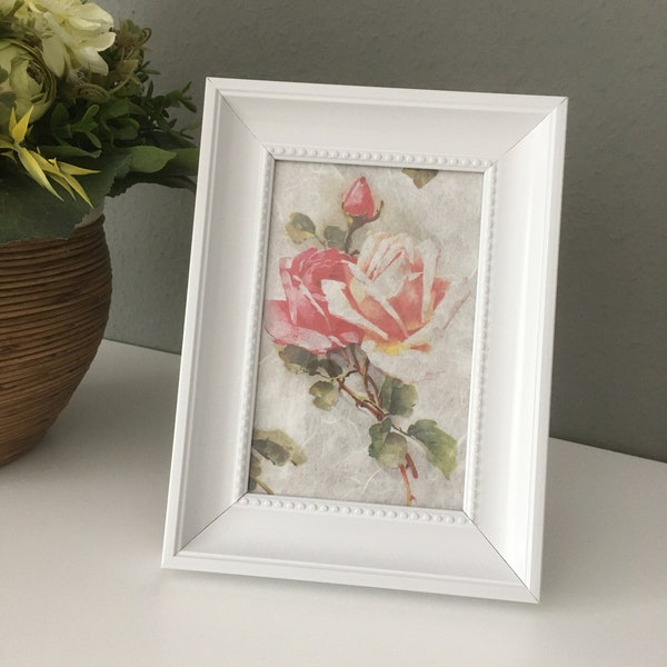 DEKO tableau roses 14 x 19 cm Shabby Romantique