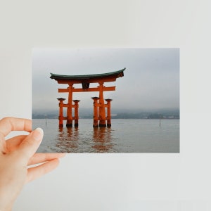 Cartão Postal Clássico Portão de Miyajima, Miyajima, Japão