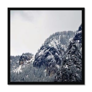A Tale of Snow, The Alps, Mountain Landscape Framed Print