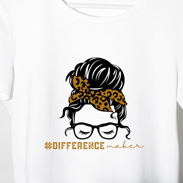 Difference Maker Commercial Use Png, Sublimation Design Instant Digital Download,  Image Clipart, School Png, Teacher Shirt, Cutfile Cricut