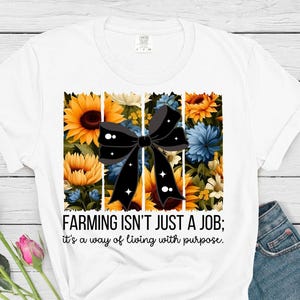 Farmer Farmer Tshirt Png Designs Boho Flower DTF pour chemises vintage Farm Clipart Esthétique été Png Farming Trendy Png Rural Western Png