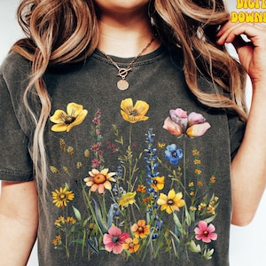 Boho hippie fleurs Png fleurs sauvages Png, fleurs abstraites Png, fleurs Png, fleurs sauvages pressées rétro Png, printemps Boho fleurs sauvages Png DTF