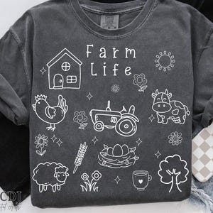 Doodle Design Bauernhof Leben svg png Huhn Liebhaber Shirt Clipart Clipart: Farm Life png Hobby Bauernhof Doodle png Doodle Art Ziegen Bauer Design png png