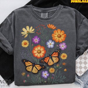 Boho Hippie Flowers Png Wildflowers Png, Abstract Florals Png, Floral Png, Retro Pressed Wildflowers Png, Spring Boho Wild Flower Png DTF