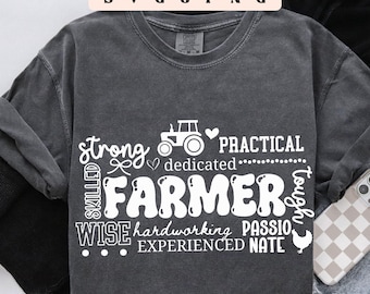 Bauer Shirt SVG Png Landwirtschaft Sublimation Digitaler Download Geschenk für Bauer Becher Schnittdatei DTF Transfer Farm Life Qoutes SVG Landleben Design