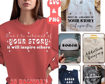 Addiction Recovery Bundle Svg Png Recovery Awareness Shirt Cut File Quote Mental Health Cricut Addiction Counselor Svg Sobriety Bundle Svg