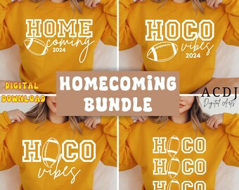 Hoco 2024 Bundle Svg Png Homecoming Game Football Squad High School Reunion Shirt Cut File Instant Download Football Shirt  Svg Game Day Svg