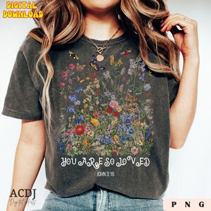 Fichier numérique floral chrétien, fleurs hippies Png, fleurs sauvages printanières Png, fleurs abstraites Png, Floral Png, fleurs sauvages pressées rétro Png