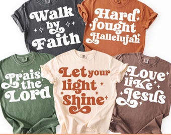 Trendy Christian Quotes SVG PNG Bundle: Bible Verse Shirt Designs
