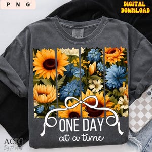 Ermutigung Shirt Png Sublimationsentwurf Ein Tag zu einem Zeitpunkt Sweatshirt Png Mental Gesundheit Bewusstseinsbecher Png Genesung Cap Geschenk Png Bogen Png