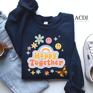 Ideas para regalos de camisetas, objetivos de relación, camisetas para parejas, PNG, felices juntos, PNG, sudadera, regalo para él y para ella, descarga digital instantánea