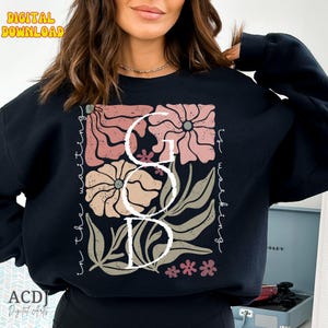 In the Waiting God is Working Png Wildflower Vintage Floral Christian Png Christian Sublimation Bible Verse Png DTF-overdracht digitaal bestand
