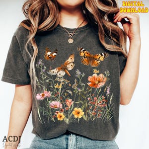 Boho Hippie Flowers Png, Wildflowers Png, Abstract Florals Png, Floral Png, Retro Pressed Wildflowers Png, Spring Boho Wild Flower Png DTF