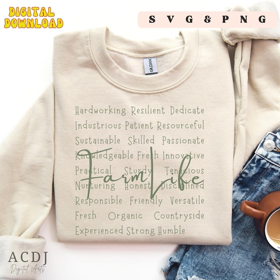 Farmer Shirt Svg Png Farming Sublimation Digital Download Gift for Farmer Mug Cut File DTF Transfer Farm Life Qoutes Svg Rural Life Design