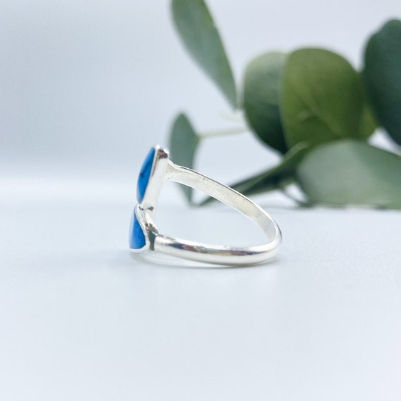 Silver Plated Ring with Turquoise Quartz   || A113 - image 4
