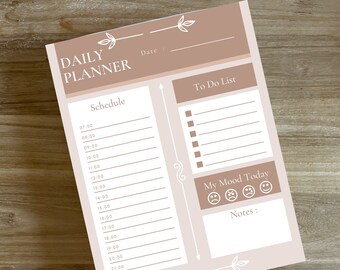 Daily Planner Printable, Instant Download - Etsy