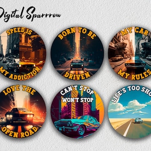 Car Coaster Png, Driver Car Coaster Bundle, Sublimation Design, Digital Png File Instant Download
