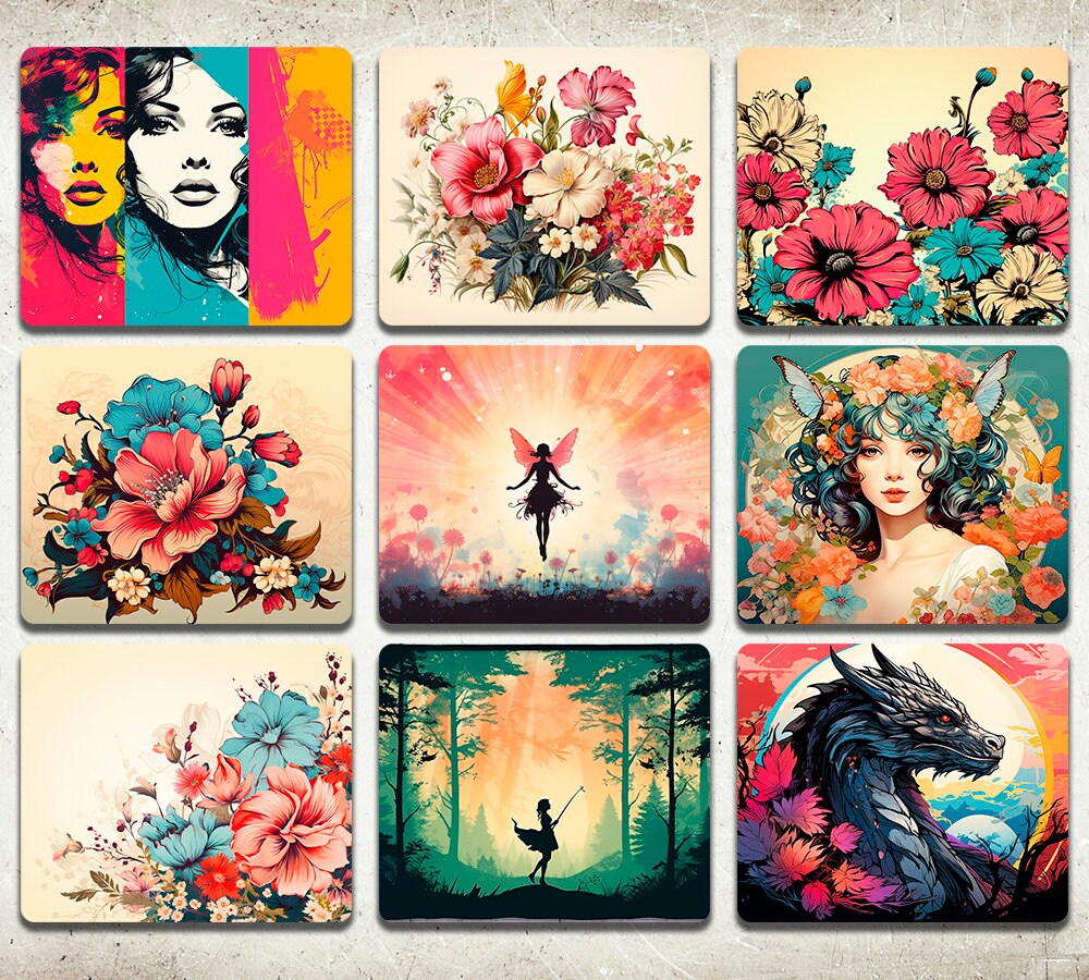 Mouse Pad Sublimation Design Bundle Mouse Pad Template Gamer Etsy