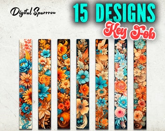Key Fob PNG, Key Fob Sublimation, Key Fob Wristlet Sublimation Bundle, Keychain Sublimate, Wristlet Template