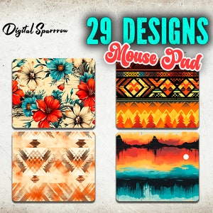 Mouse Pad Sublimation Design Bundle, Mouse Pad Template, Mouse Pad Sublimation Designs, Sublimate Designs, Digital File Graphic