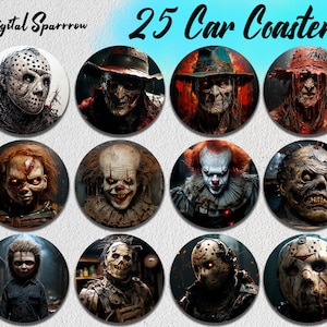 Podkładka samochodowa Png, Podkładka samochodowa Horror Png, Wzory sublimacji podkładki samochodowej na Halloween, Jesień