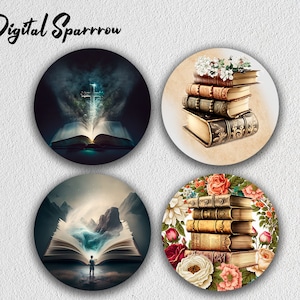 Car Coaster Png, Book Lover Car Coaster Bundle, Floral Sublimation Design, Digital Png File Instant Download