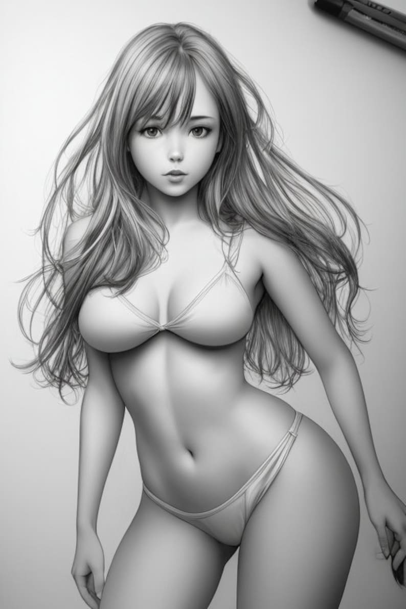 Sexy Girl Sketches Etsy