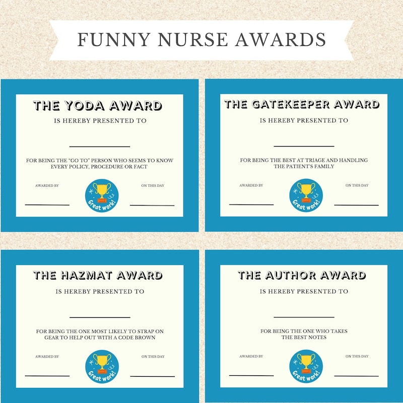 Nurse Coworker Trophy Etsy
