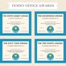 Funny Office Coworker Awards, Funny Employee Award Printable Bundle ...