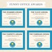 Funny Office Coworker Awards, Funny Employee Award Printable Bundle ...
