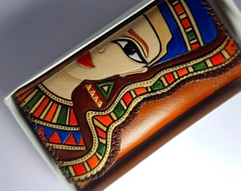 Handmade Leather Wallet,Mother’s Gifts,Gifts for Her,Colourful Wallet,Birthday’s Gifts