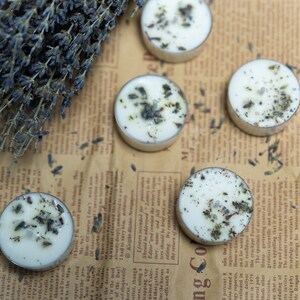 Lavender tealight candle/Botanical candles set of 5