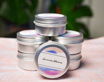 Velas de viaje/Velas pequeñas/Velas en lata/Fragancia floral/Velas de cera de soja/Vela de 1 oz/Fragancia de muestra/Vela pequeña