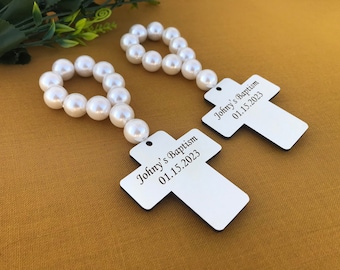 Rosarios de Cruz Personalizados: Recuerdos de Bautismo, Primera Comunión
