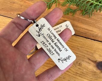 Gepersonaliseerde houten herdenkingsbedankjes, uitvaartbedankjes, in Loving Memory Keepsakes, Celebration of Life Tokens