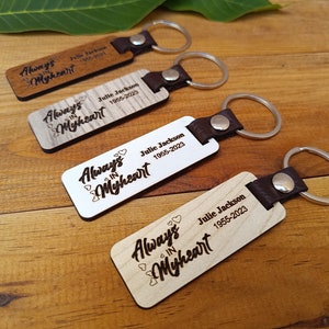 Funeral Favors for Guests in Bulk, Personalized Funeral Favors Keychain, Sympathy Gift, Memorial Favors, Memorial service Always in my heart