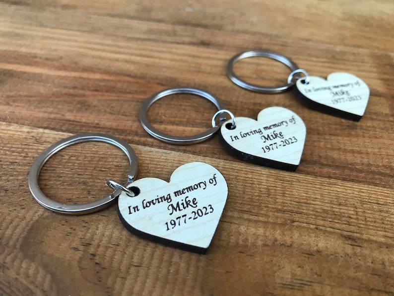Funeral Keychain, Celebration of Life, Funeral Favors for Guest