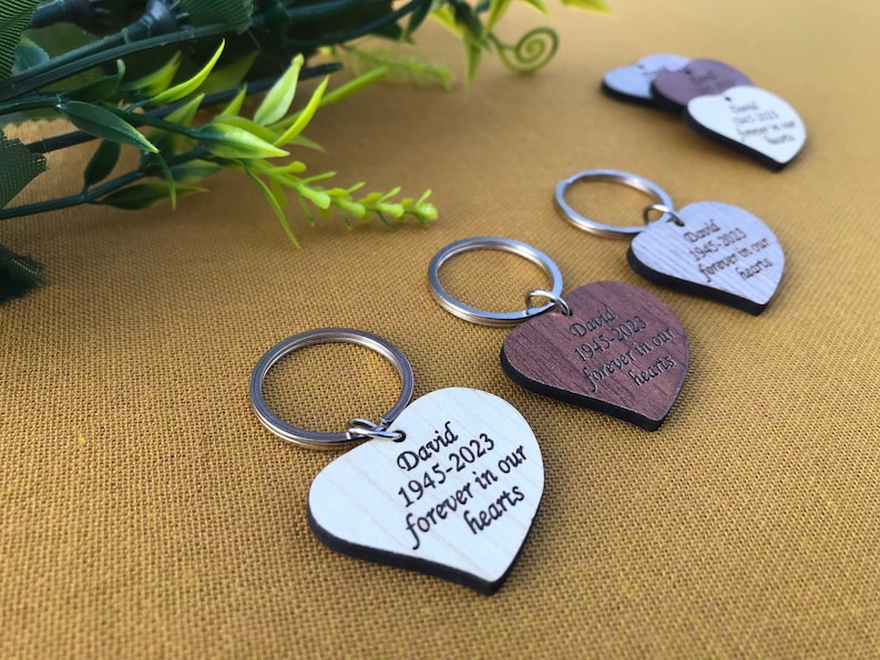Celebration of Life ,funeral Favors for Guests Personalized Heart