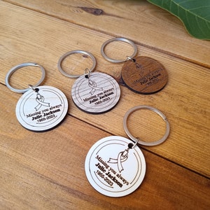 Celebration of life ,funeral favors for guests personalized heart keychain,bulk memorial favor,in loving memory favors forever in our hearts